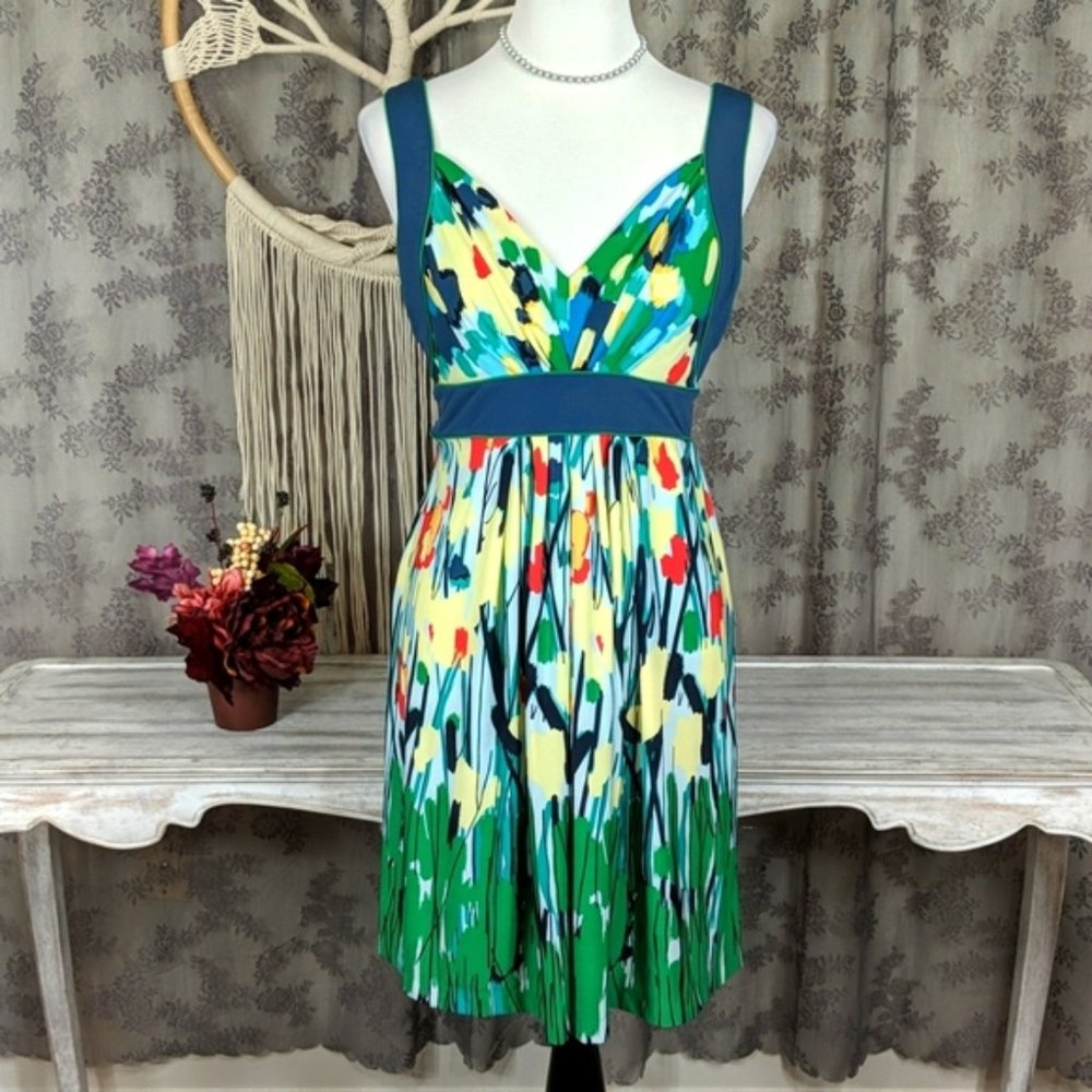 BCBG MaxAzria floral spring empire waist dress